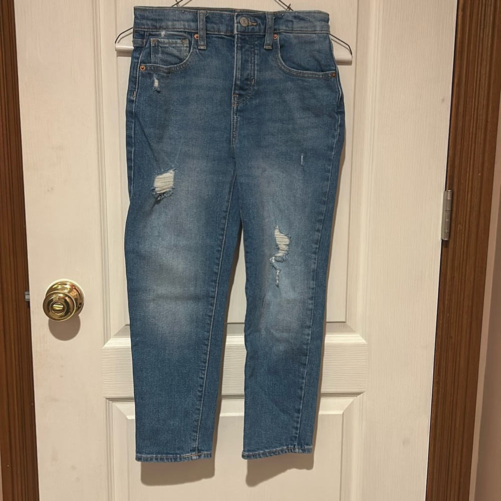 Old Navy Girls Jeans, Size 10 Hi-rise O.G. Straight button fly, Medium Wash